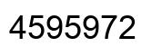 Number 4595972 black image