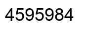 Number 4595984 black image