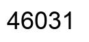Number 46031 black image