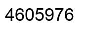 Number 4605976 black image