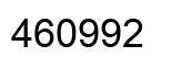 Number 460992 black image
