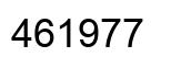 Number 461977 black image