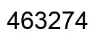 Number 463274 black image
