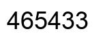 Number 465433 black image