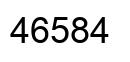 Number 46584 black image