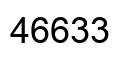 Number 46633 black image