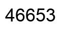 Number 46653 black image