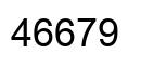 Número 46679 imagen negro