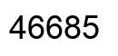 Number 46685 black image