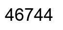 Number 46744 black image