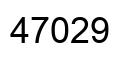Number 47029 black image