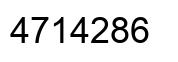 Number 4714286 black image