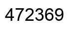 Número 472369 imagen negro