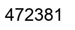 Number 472381 black image