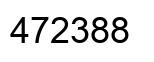 Number 472388 black image