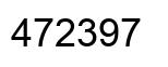 Number 472397 black image