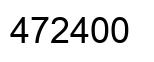 Number 472400 black image