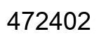 Number 472402 black image