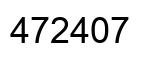 Number 472407 black image