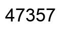 Number 47357 black image