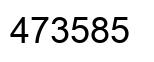 Number 473585 black image