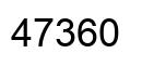 Number 47360 black image