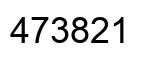 Number 473821 black image