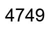 Number 4749 black image