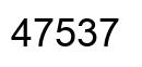 Number 47537 black image