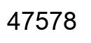 Number 47578 black image