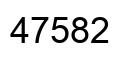 Number 47582 black image