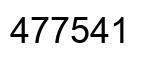 Number 477541 black image