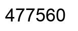 Number 477560 black image