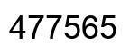 Number 477565 black image