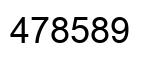 Number 478589 black image
