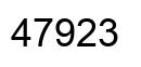 Number 47923 black image