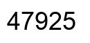 Number 47925 black image