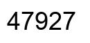 Number 47927 black image