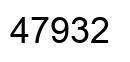 Number 47932 black image