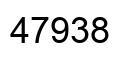 Number 47938 black image