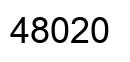 Number 48020 black image