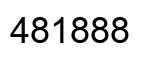 Number 481888 black image