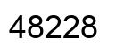 Number 48228 black image