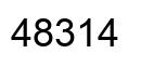 Number 48314 black image
