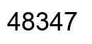 Number 48347 black image