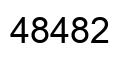 Number 48482 black image