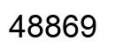 Number 48869 black image