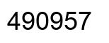 Number 490957 black image