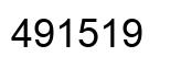 Number 491519 black image