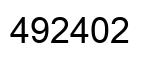 Number 492402 black image